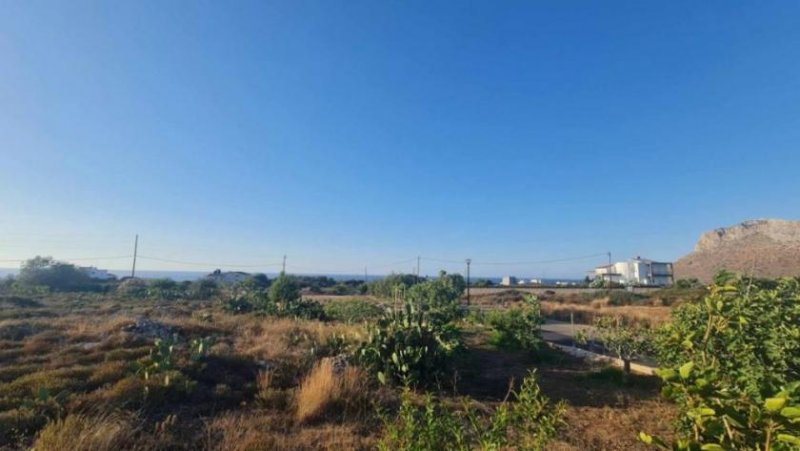 Stavros Kreta, Stavros: Land in Akrotiri mit Meerblick zu verkaufen Grundstück kaufen